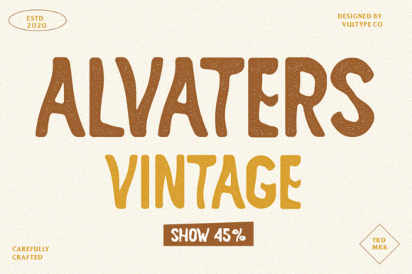 Alvaters: A Vintage Display Font That Elevates Your Brand