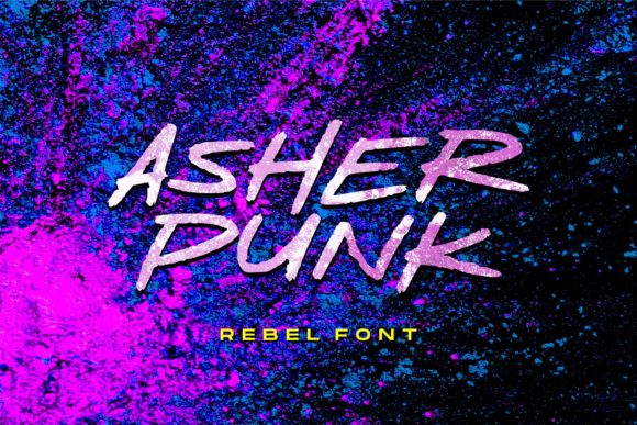 Asher Punk: A Trendy Display Font for Crafty Makers and Creative Sellers