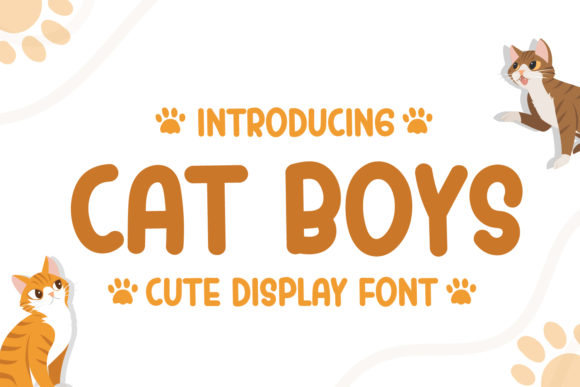 Cat Boys: A Cute Display Font for Crafters and Product Designers