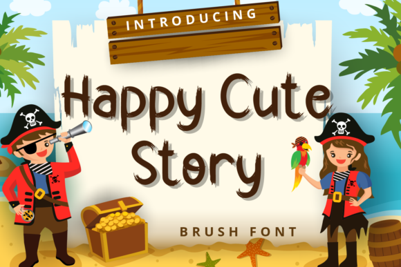 Happy Cute Story: A Brushed Display Font That Brings Charm to Handmade Designs