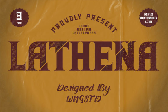 Lathena: A Vintage Display Font That Elevates Real Branding Projects