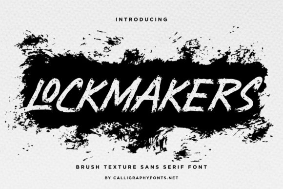 Lockmakers: A Chunky Textured Brush Font for Crafters and Sellers
