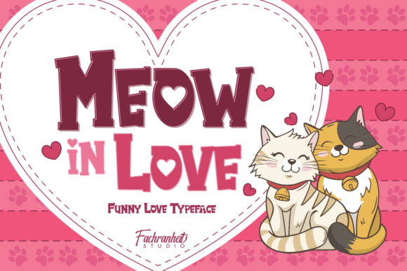 Meow in Love: A Bold, Colorful Display Font for Playful Branding