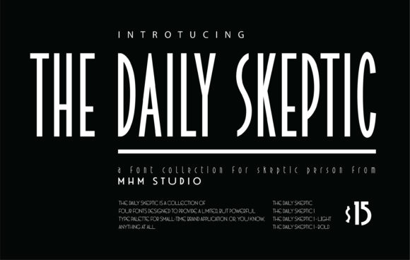The Daily Skeptic: A Bold Display Font for Standout Campaign Visuals