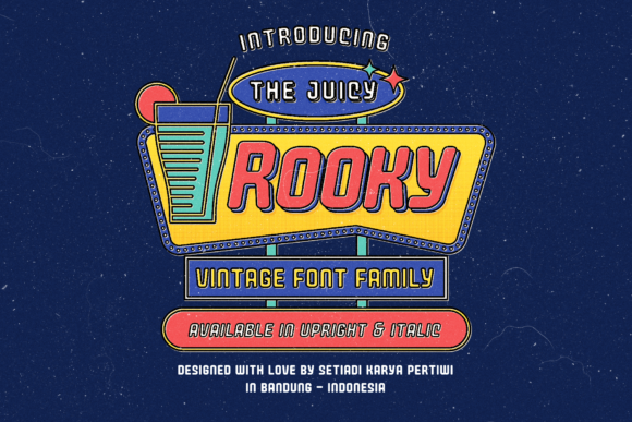 The Juicy Rooky: A Bold Display Font for Dynamic Web Design